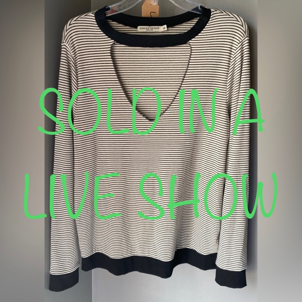 Chance or Fate Striped Lightweight Long Sleeve Top